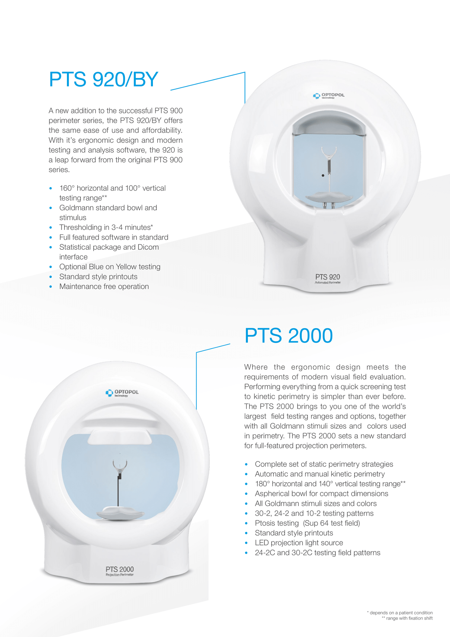 Optopol PTS Automated Perimeter Series