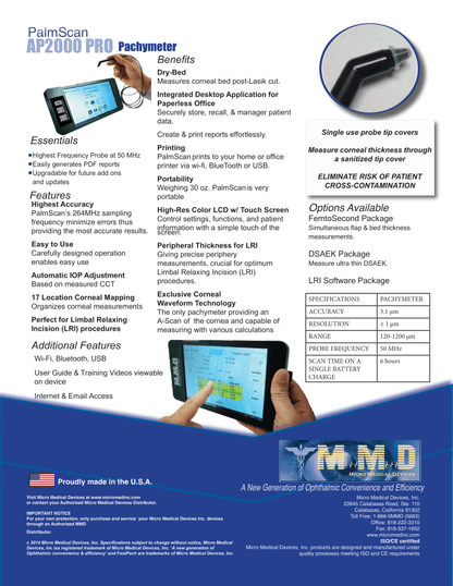 PalmScan AP2000PRO
