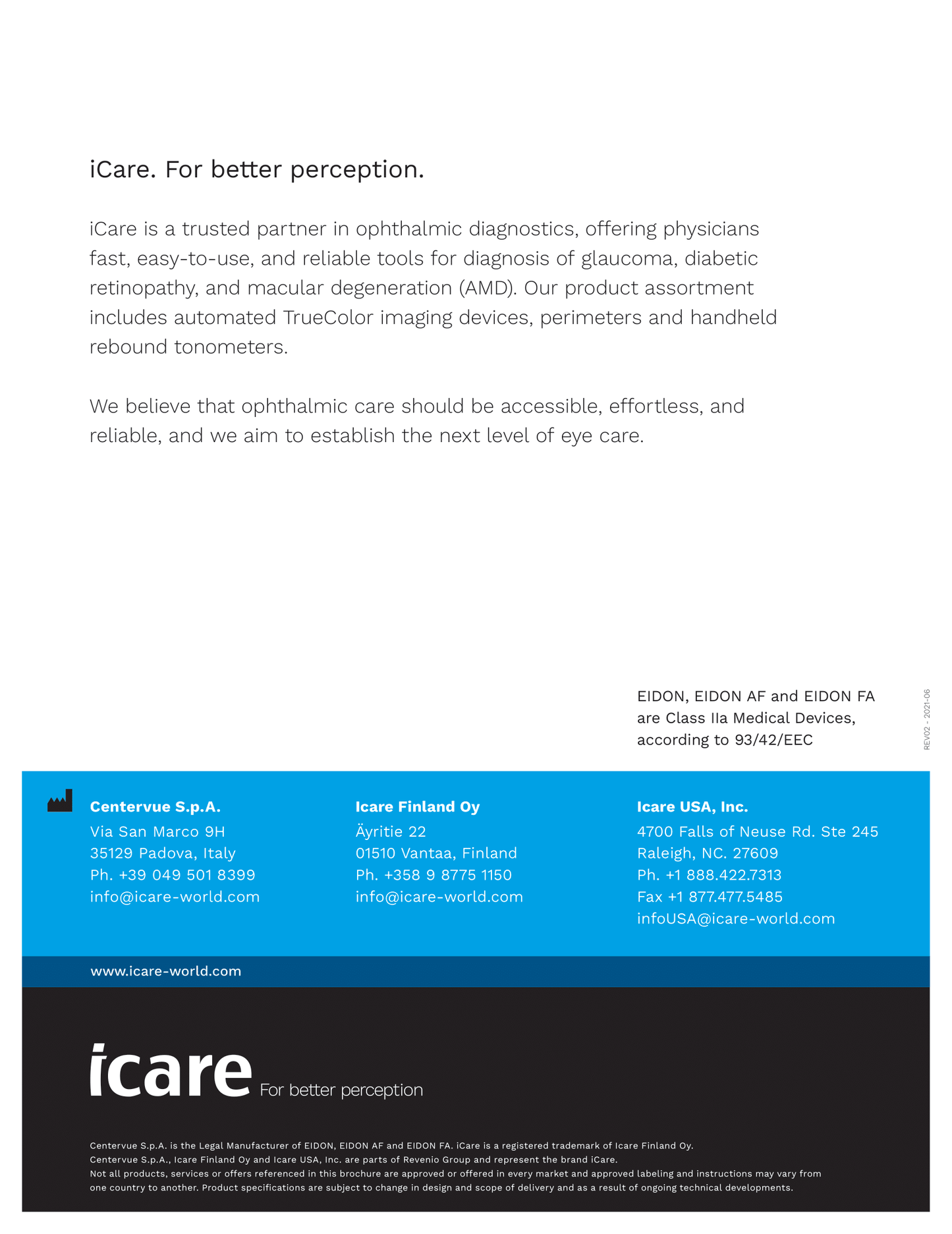 iCare EIDON Family